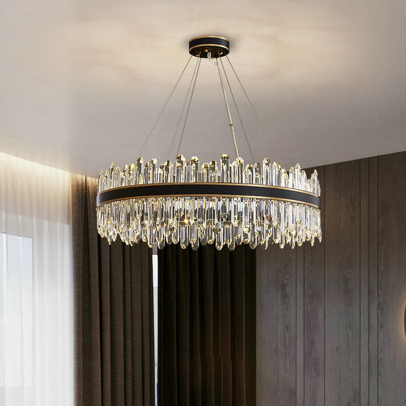 luxury modern living room crystal round chandelier