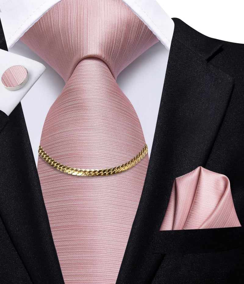 Luxury Plaid Silk Chain Hanky Cufflinks Men’s Tie N-3247 TIES & BOW
