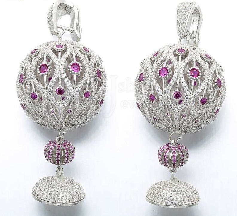luxury round micro inlay cz zircon earrings
