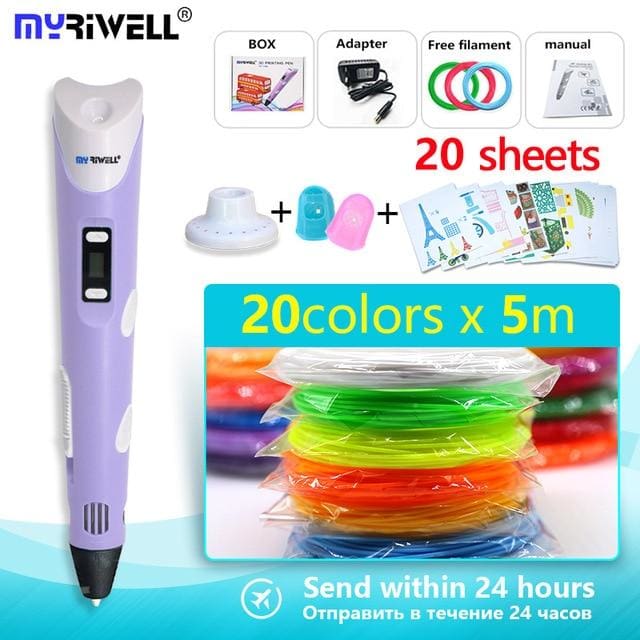 magic pen 3d painting tools for kids purple a100m pattern