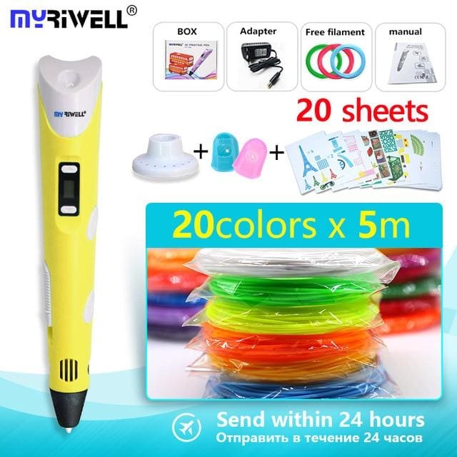 magic pen 3d painting tools for kids yellow a100m 20mode