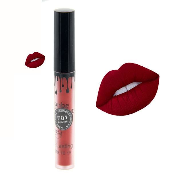 makeup matte liquid lipstick red lips 1