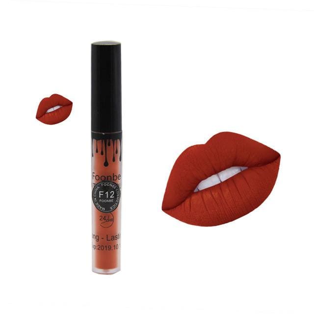 makeup matte liquid lipstick red lips 12