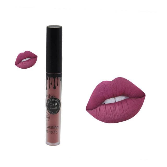 makeup matte liquid lipstick red lips 15