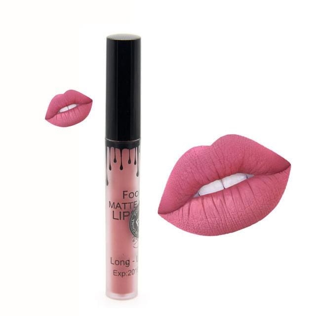 makeup matte liquid lipstick red lips 8