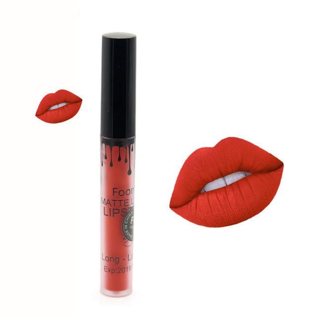 makeup matte liquid lipstick red lips 9