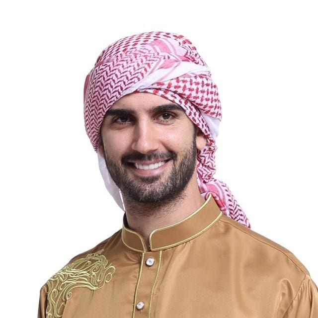 men adjustable muslim arabia headband black