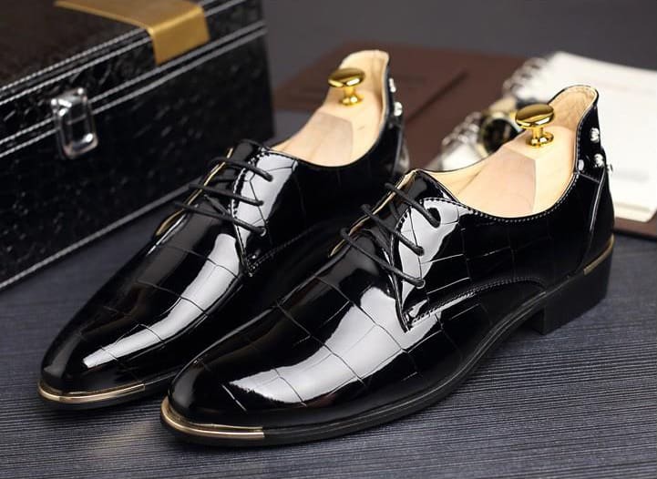 men shoes new fashion pu leather casual