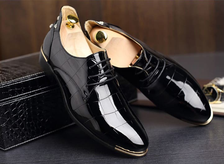 men shoes new fashion pu leather casual