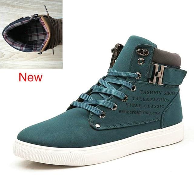 men shoes warm fur winter leather footwear