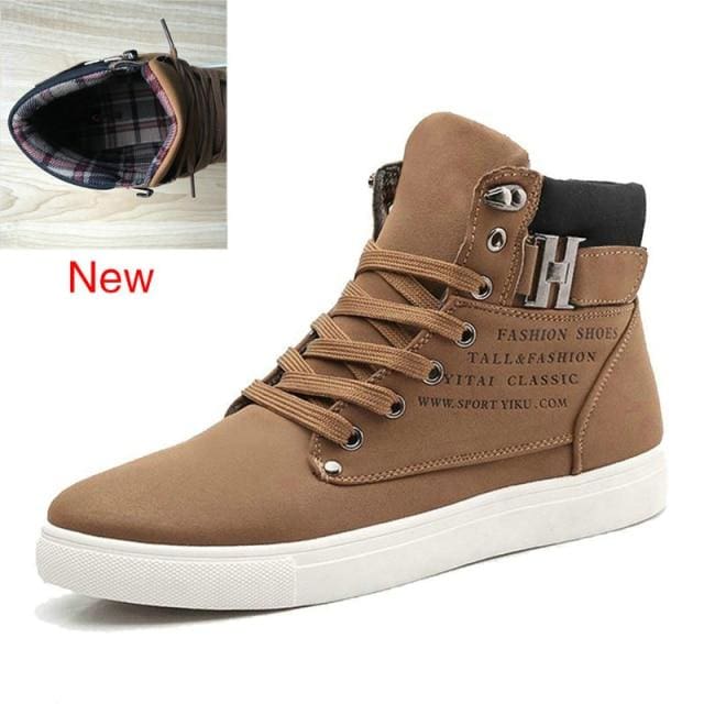 men shoes warm fur winter leather footwear