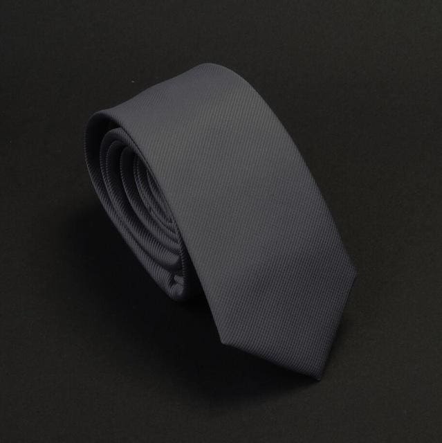 men solid classic slim neck ties 05