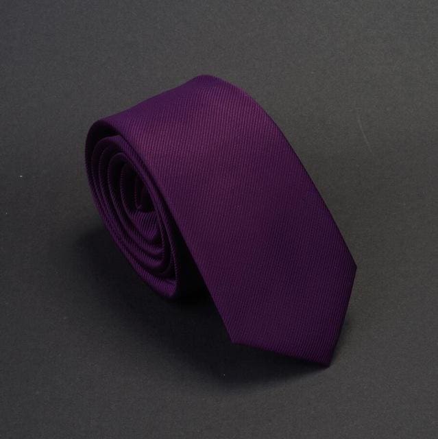 men solid classic slim neck ties 06