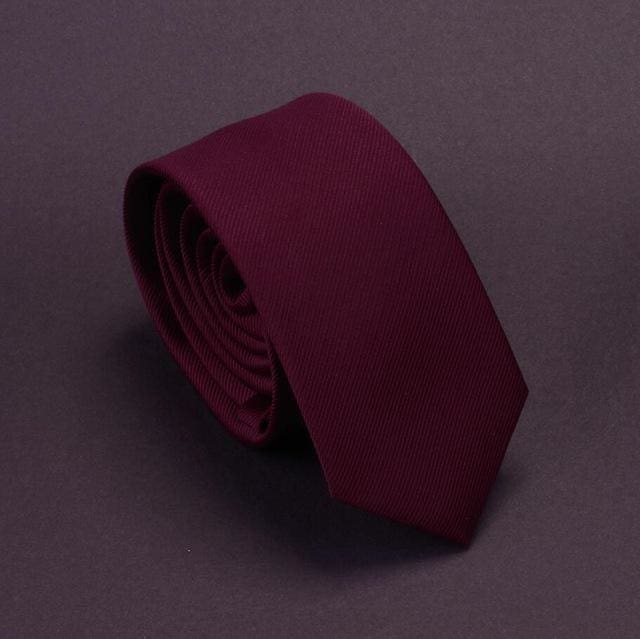 men solid classic slim neck ties 11