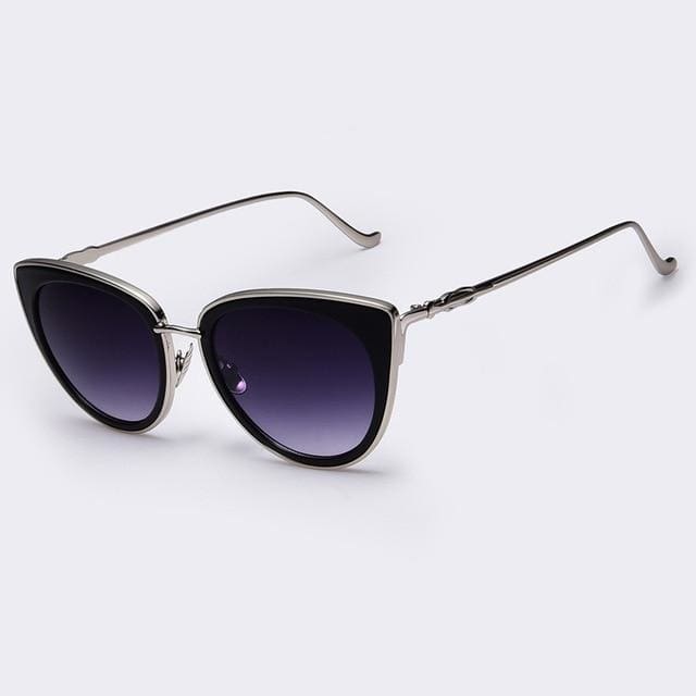 metal frame cat eye women sunglasses c5grey