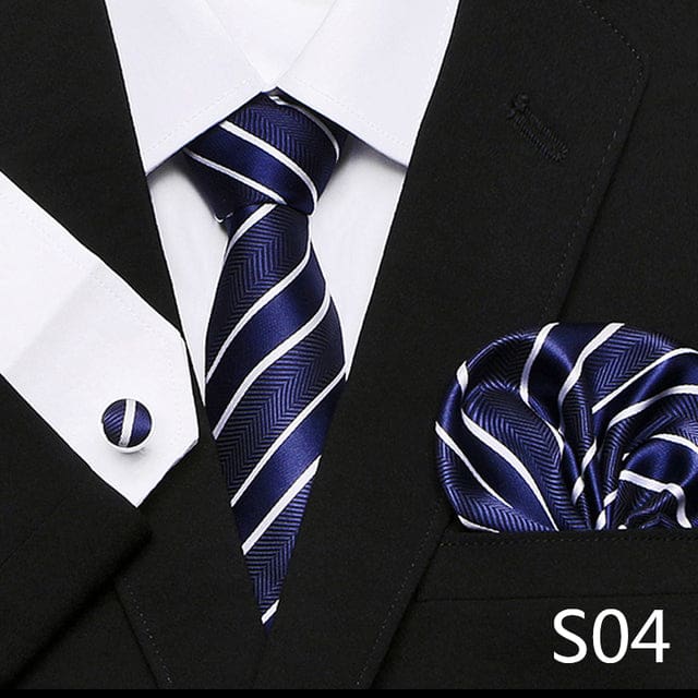 mix colors silk wedding gift tie pocket squares set s04