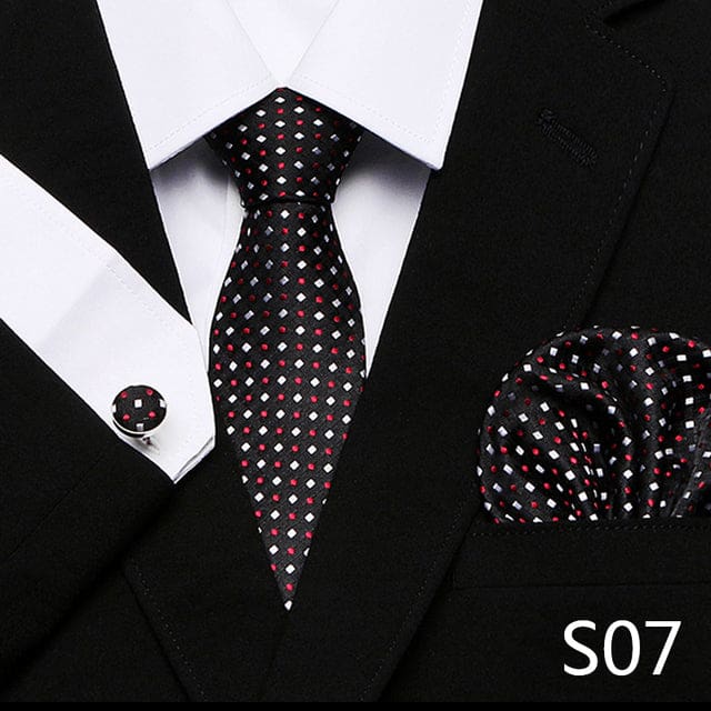 mix colors silk wedding gift tie pocket squares set s07