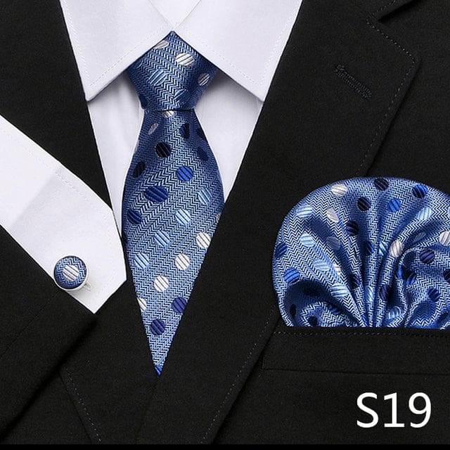 mix colors silk wedding gift tie pocket squares set s19