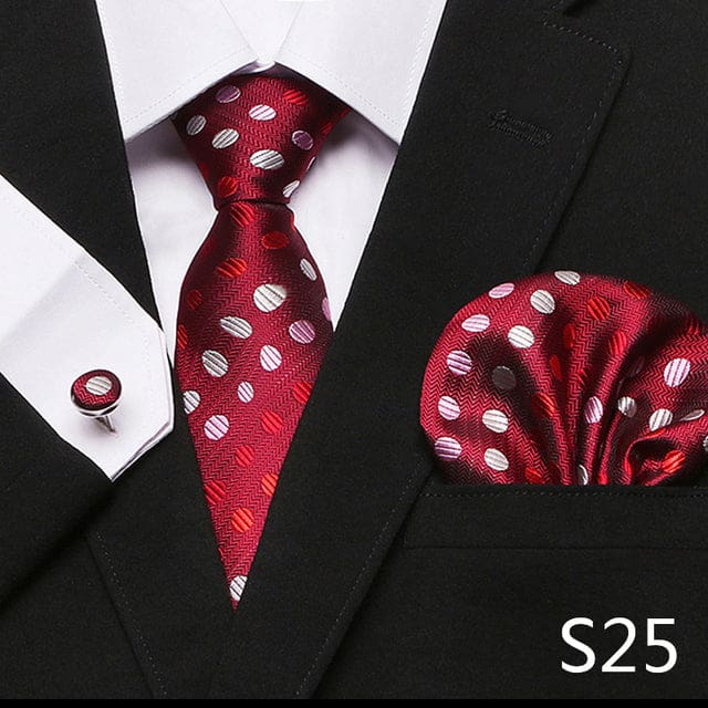 mix colors silk wedding gift tie pocket squares set s25