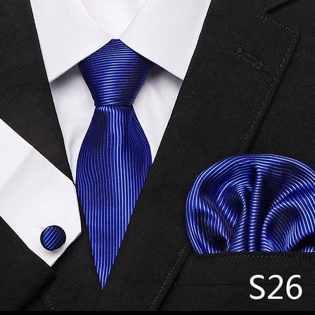 mix colors silk wedding gift tie pocket squares set s26