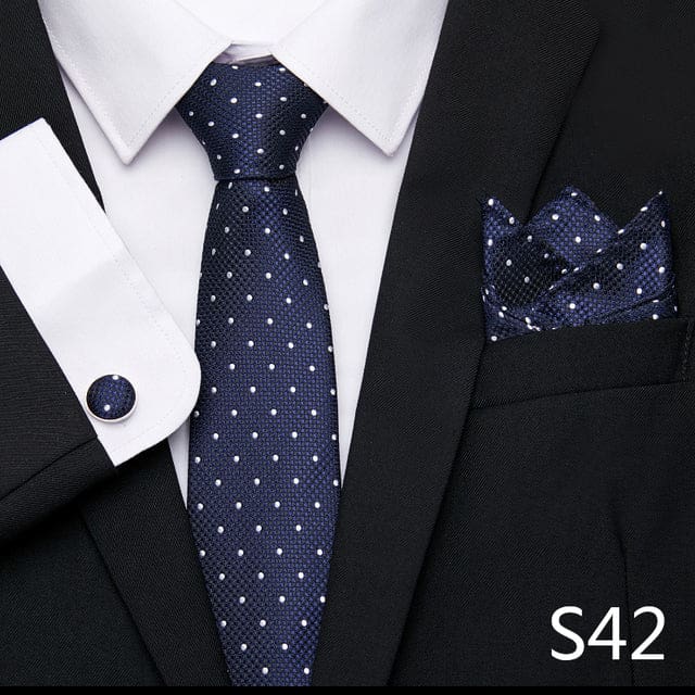 mix colors silk wedding gift tie pocket squares set s42