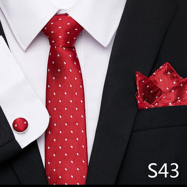 mix colors silk wedding gift tie pocket squares set s43