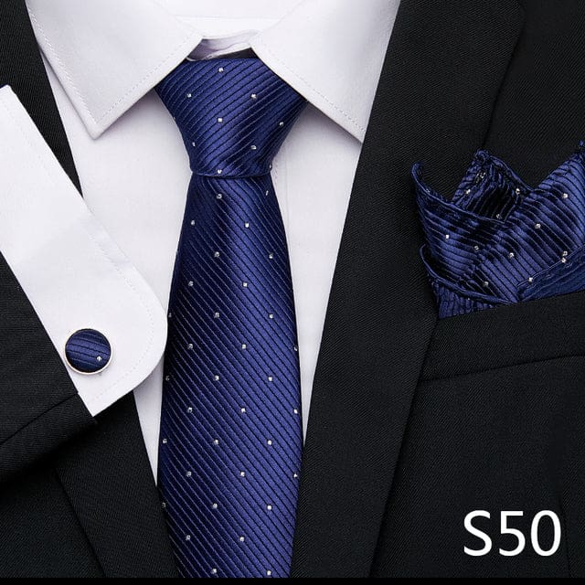 mix colors silk wedding gift tie pocket squares set s50