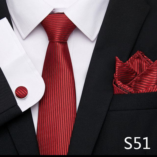 mix colors silk wedding gift tie pocket squares set s51