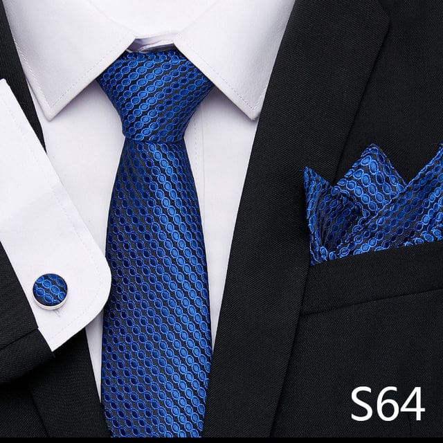 mix colors silk wedding gift tie pocket squares set s64