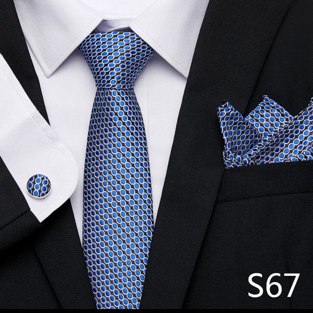 mix colors silk wedding gift tie pocket squares set s67