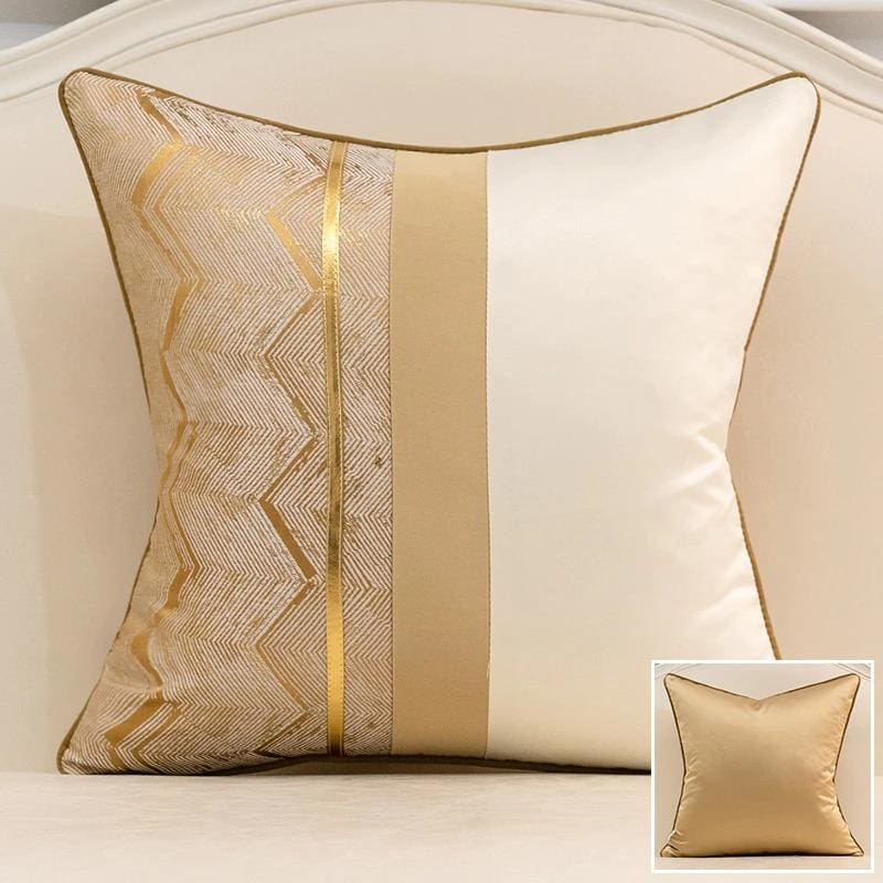 modern patchwork leather geometric stripe cushion covers