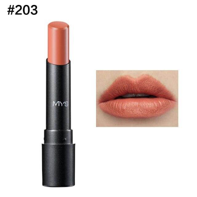 mys brand beauty matte lipstick long lasting tint lips 203