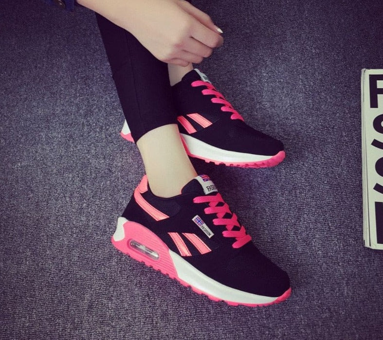 New Breathable Running Sports Sneakers for Women Pink-Black / 36 WOMEN SNEAKERS