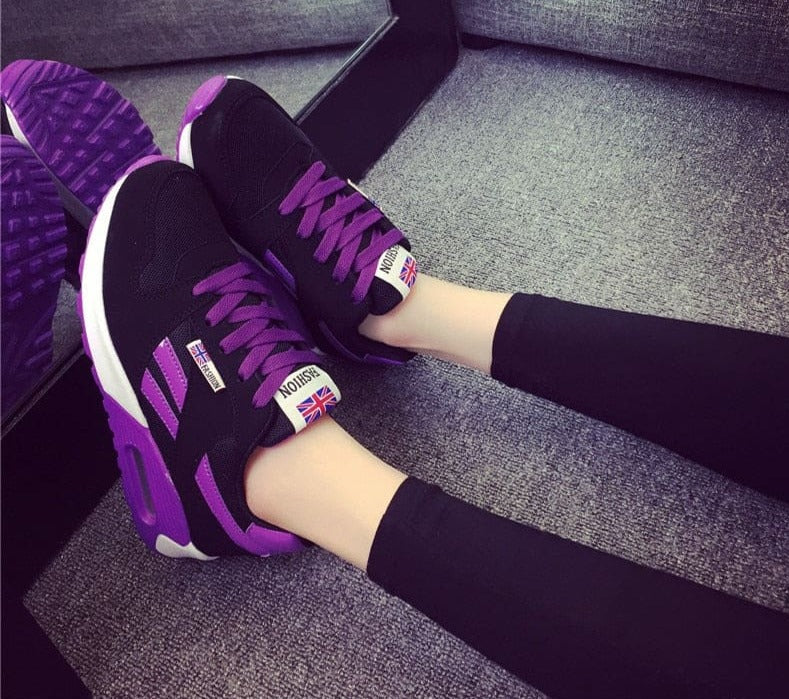New Breathable Running Sports Sneakers for Women Purple-Black / 35 WOMEN SNEAKERS
