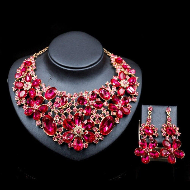 new costume women trendy bridal jewelry set