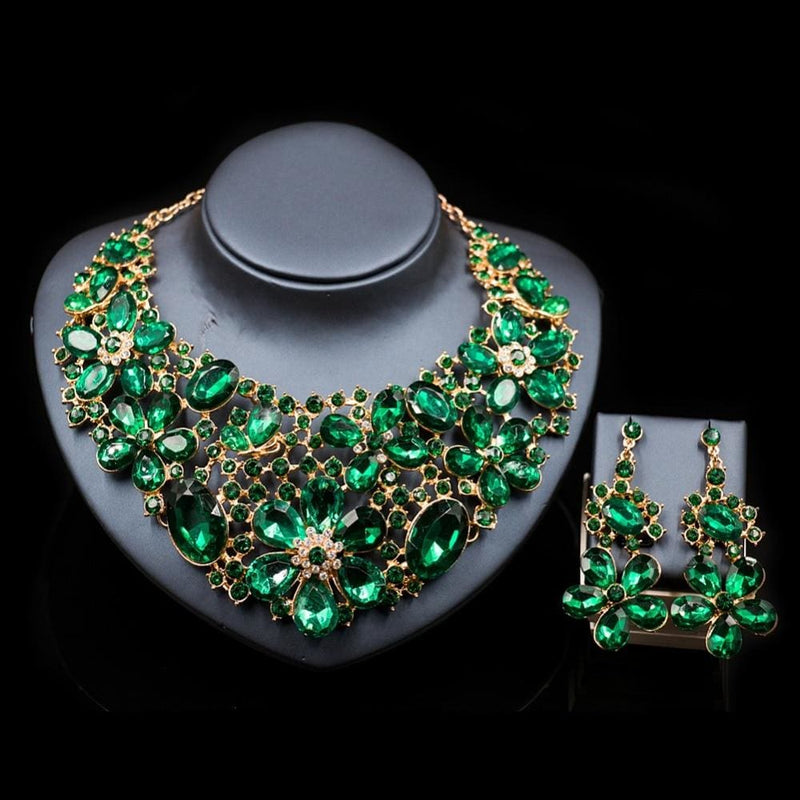 new costume women trendy bridal jewelry set