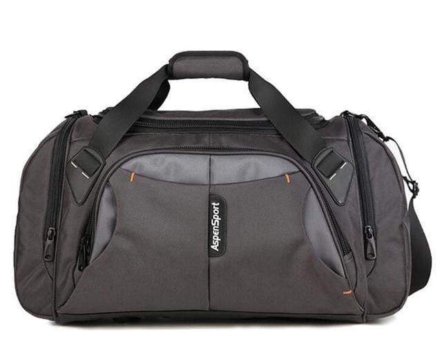 nylon duffle handbag waterproof large strap grey