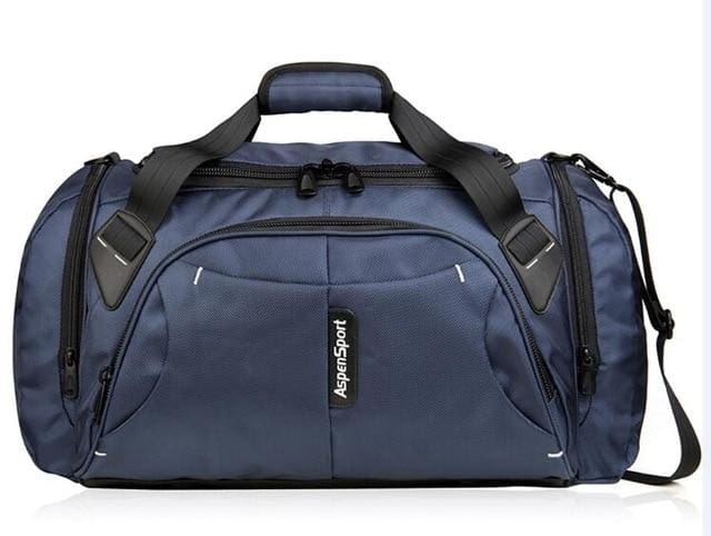 nylon duffle handbag waterproof large strap navy