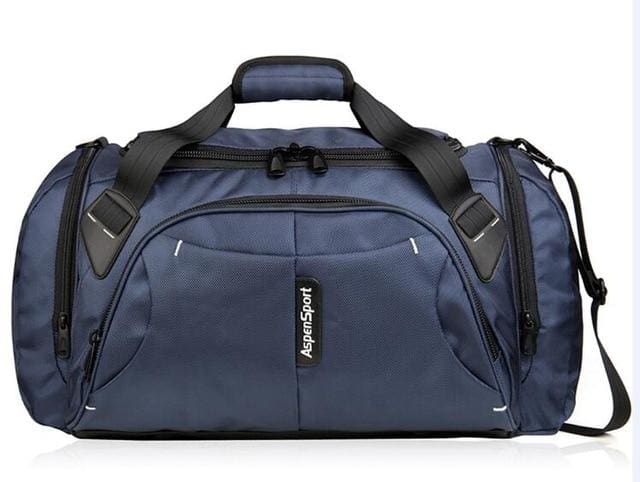 nylon duffle handbag waterproof large strap navy