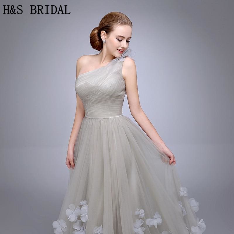 one shoulder ladies popular tulle long evening gown
