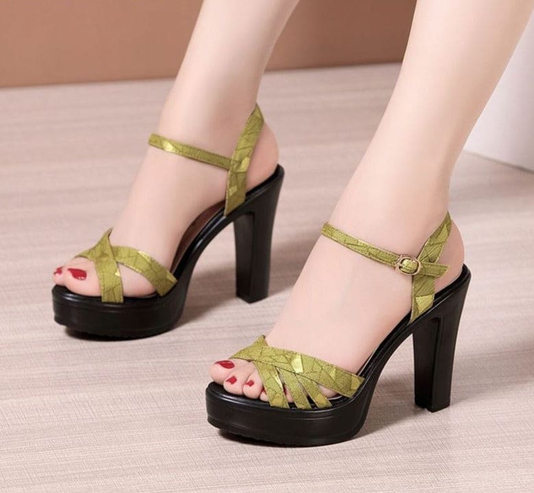 open toe high heels summer sandals