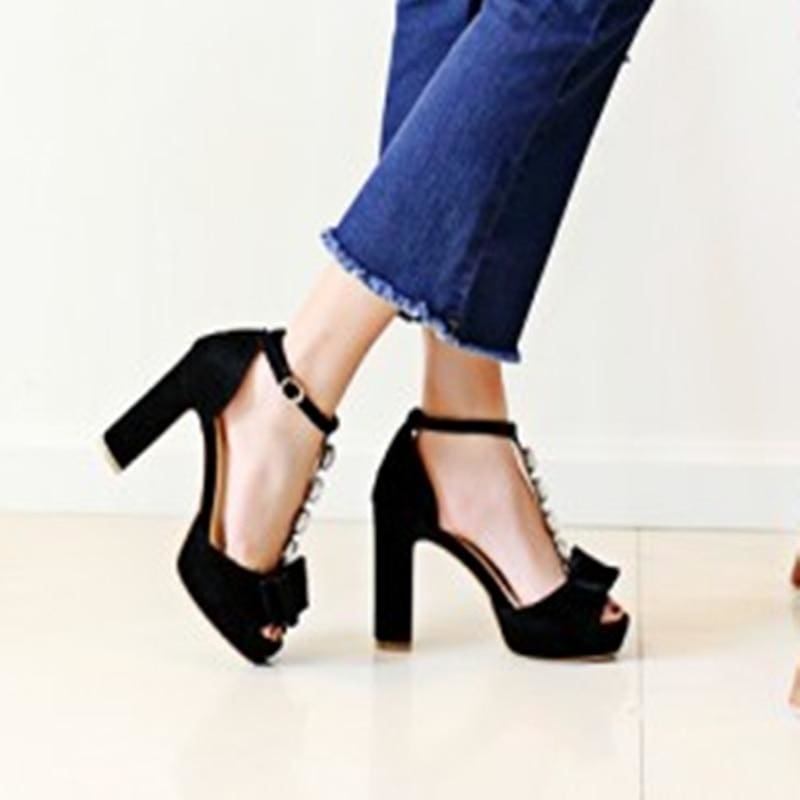 open-toe monochrome elegant women's high heels