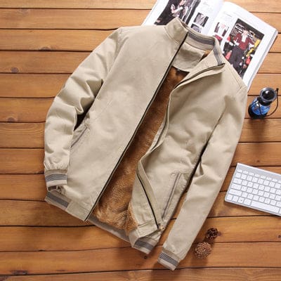 Outwear Fleece Thick Warm Windbreaker Military Jacket Light Khaki / M JACKETS