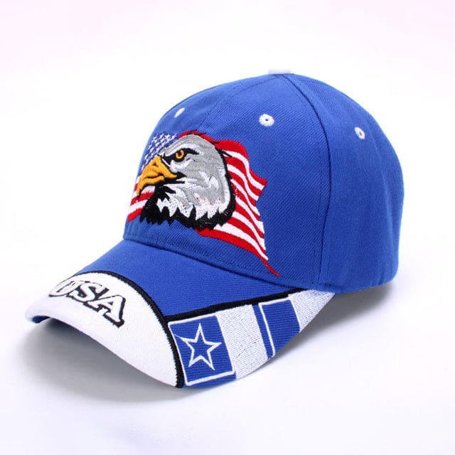 patriotic embroidery american eagle and usa flag baseball cap usa blue