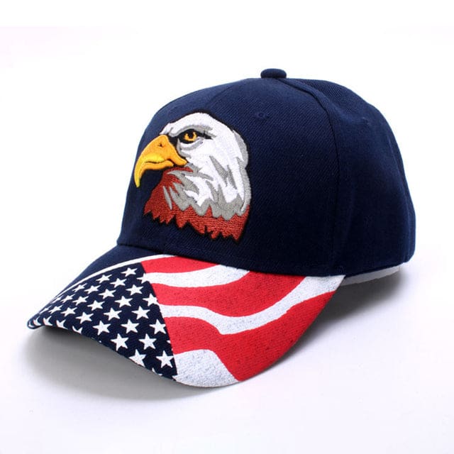 patriotic embroidery american eagle and usa flag baseball cap star navy