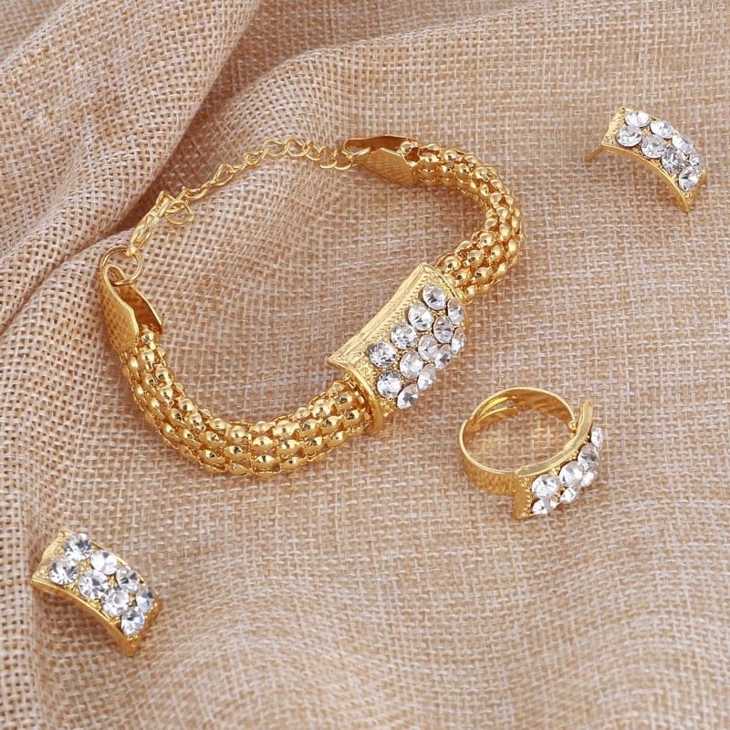 pendant statement crystal jewelry sets