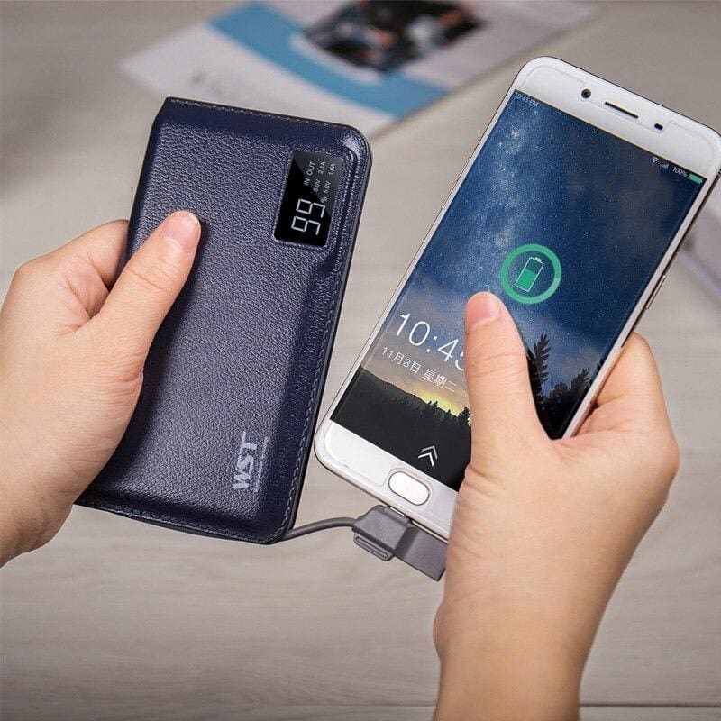 portable external battery charger for iphone/samsung with led display