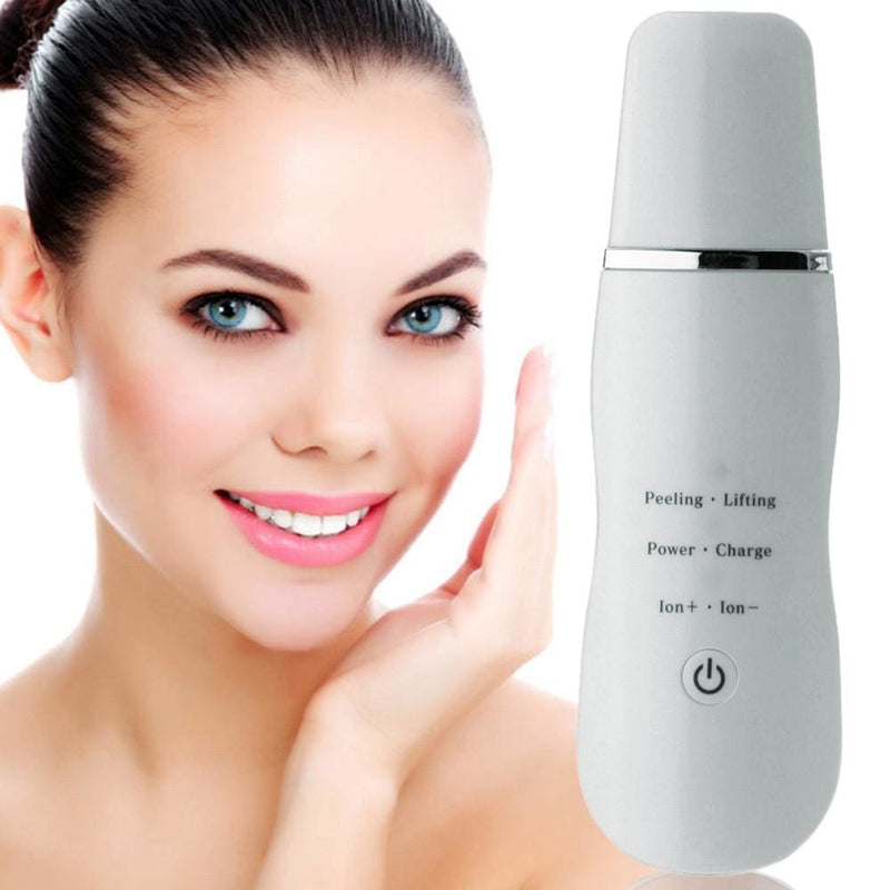 portable ultrasonic skin scrubber vibration facial exfoliator