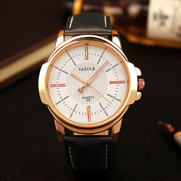 rose gold wrist watch men 2017 top brand luxury famous male clock quartz watch golden wristwatch quartz-watch relogio masculino black white