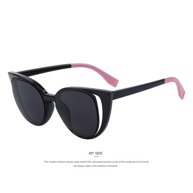 merry's fashion cat eye sunglasses women brand designer retro pierced female sun glasses oculos de sol feminino uv400 c01 black